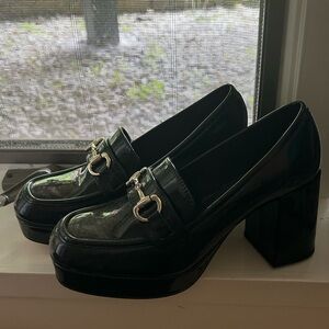 H&M block heeled loafers